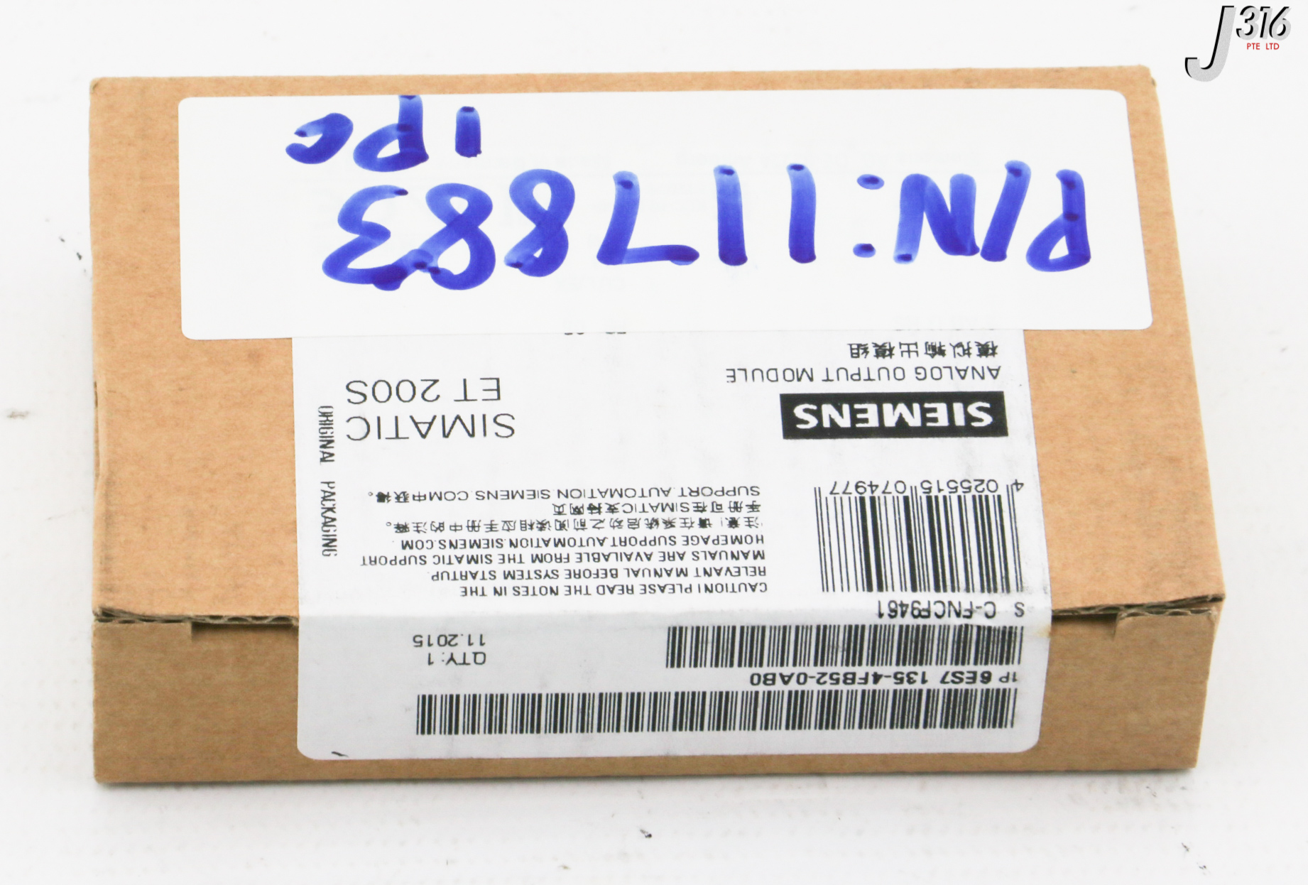 31853 SIEMENS ANALOG OUTPUT MODULE, SIMATIC ET 200S (NEW) 6ES7 135